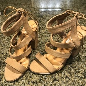 Lulu’s Beige Suede Heels